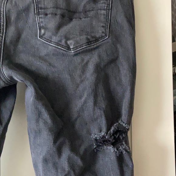 Majorly Distressed Black American Eagle Jeans - Picture 8 of 8